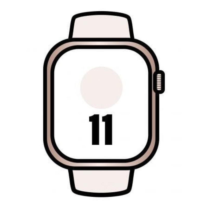 Smartwatch apple watch series 11 gps + cellular 46mm rose gold alluminium case sport loop m - l