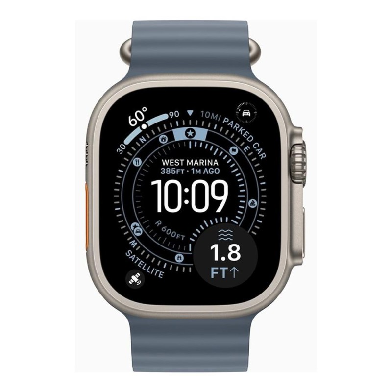 Smartwatch apple watch ultra 3 gps + cellular 49mm natural titanium case  anchor blue ocean band