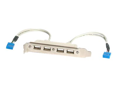 StarTech.com Cabezal Bracket 4 puertos USB 2.0 Conexión a Placa Base - 4x USB A Hembra -  2x IDC 10 Pines Hembra - panel USB - USB a IDC de 9 clavija