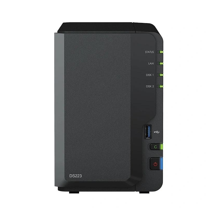 Synology DS223 - NAS 2 bahías 2.5" / 3.5" SATA - RealtekRTD1619B 4-core - 2GB DDR4 - 1 x Gigabit Ethernet - 3 x USB 3.2
