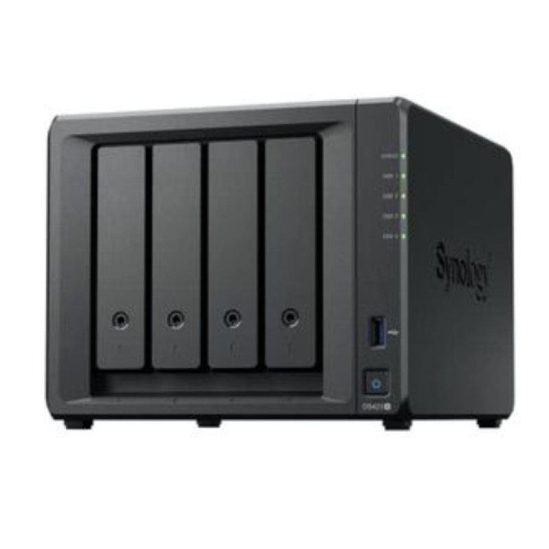 Synology DS423+ - Servidor NAS - 4 x 3.5"/2.5" - 2 x M.2 MVNe - Intel Cerelon J4125 - 2GB (máx 6GB) - 2 x RJ45 - 2 x USB 3.2
