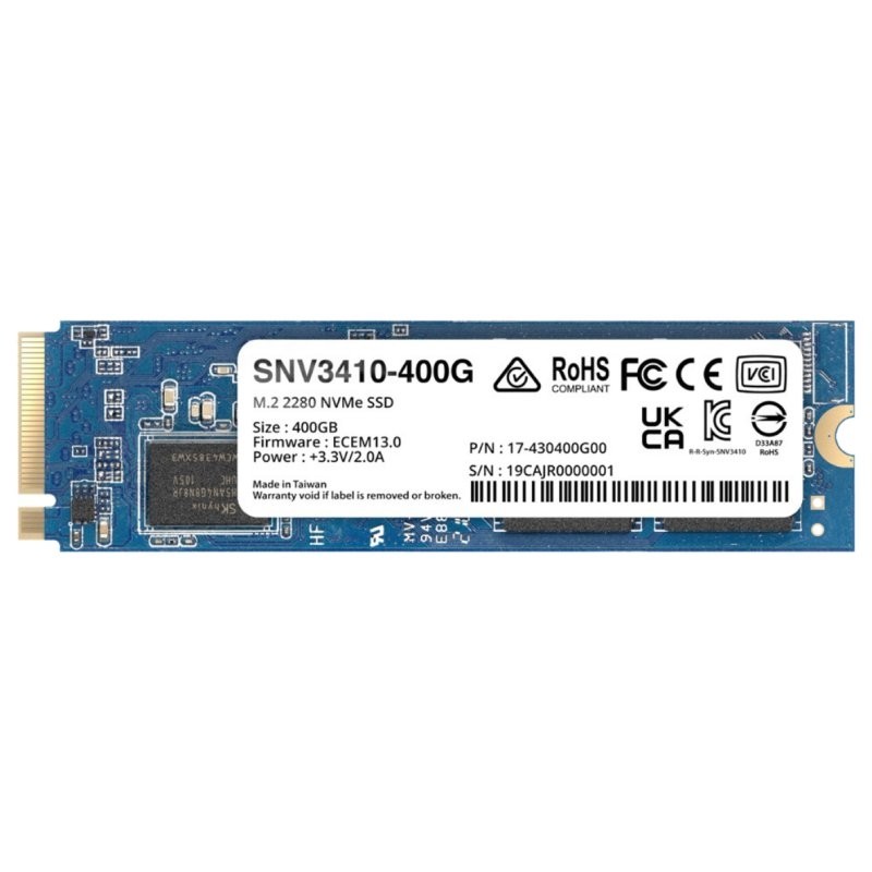 Synology SNV3410 M.2 400 GB PCI Express 3.0 NVMe