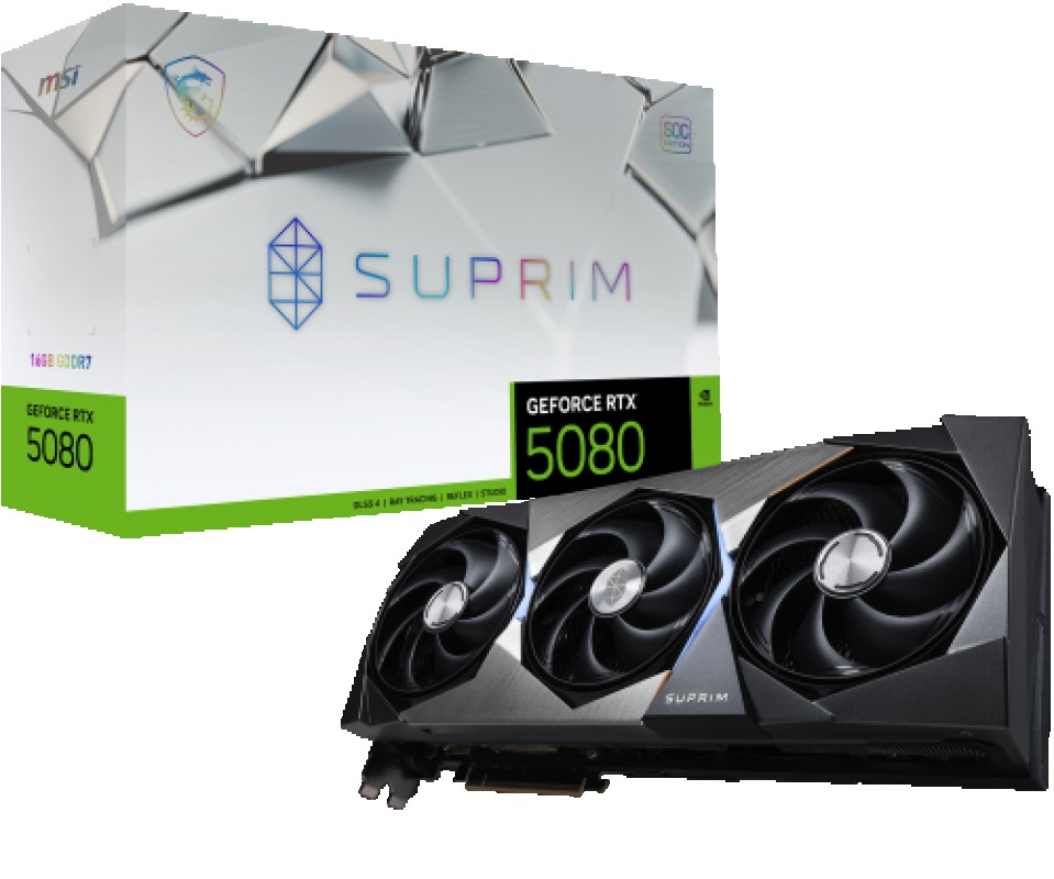 TARJETA GRAFICA MSI RTX 5080 16G GAMING SUPRIM SOC