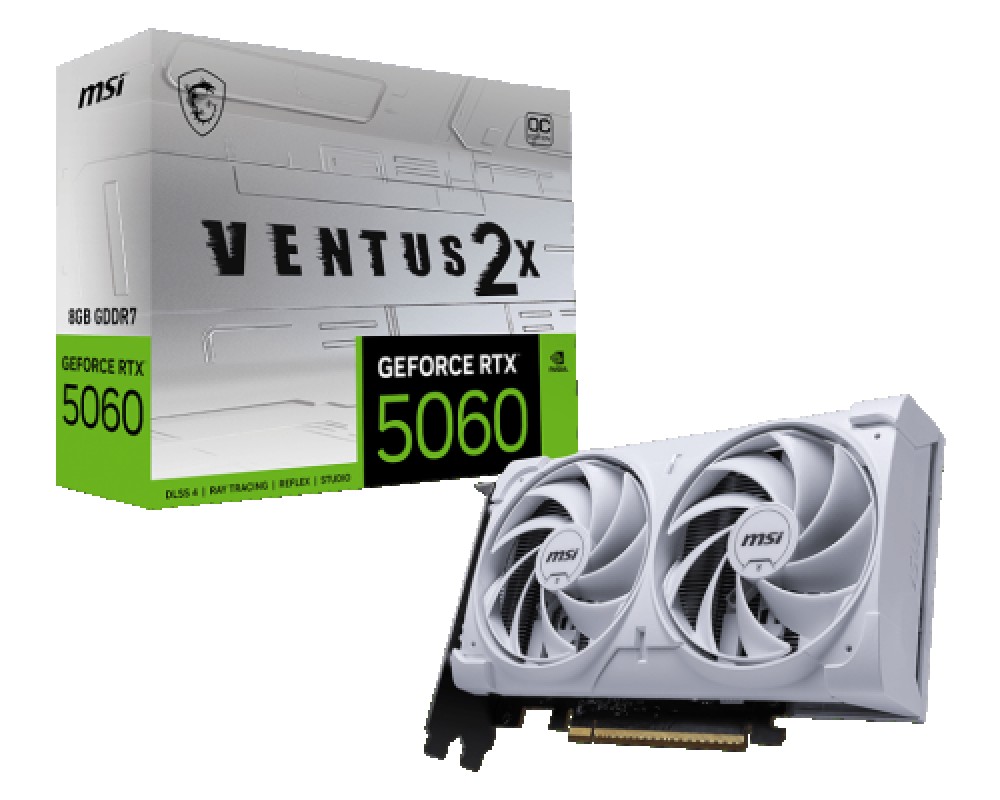 TARJETA GRAFICA MSI VENTUS 2X WHITE RTX 5060 8GB OC