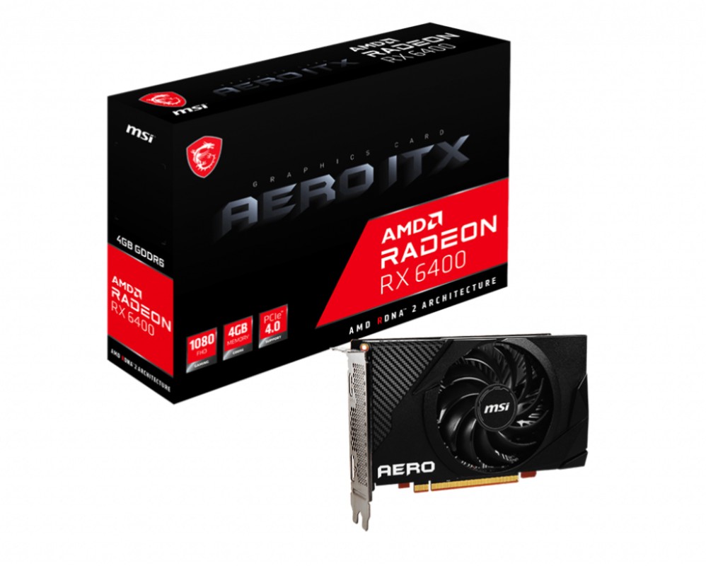 TARJETA GRÃFICA MSI RX 6400 AERO ITX 4GB