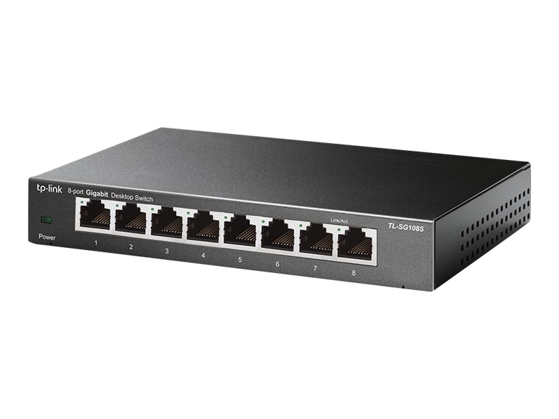 TP-LINK TL-SG108S No administrado L2 Gigabit Ethernet (10/100/1000) Negro