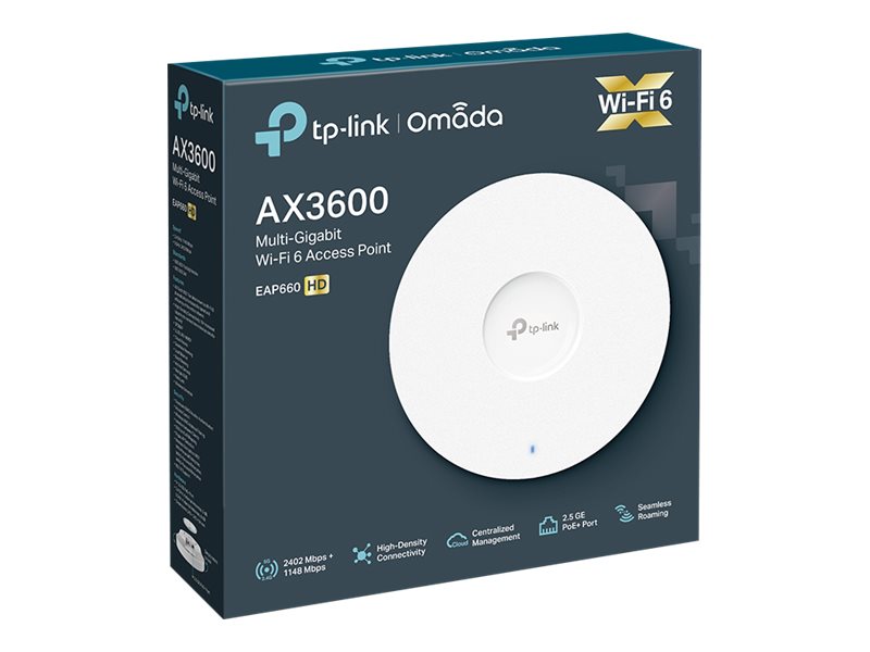 TP-Link EAP660 HD AX3600 Wireless Dual Band Multi-Gigabit Ceiling Mount Access Point - punto de acceso inalámbrico - Wi-Fi 6