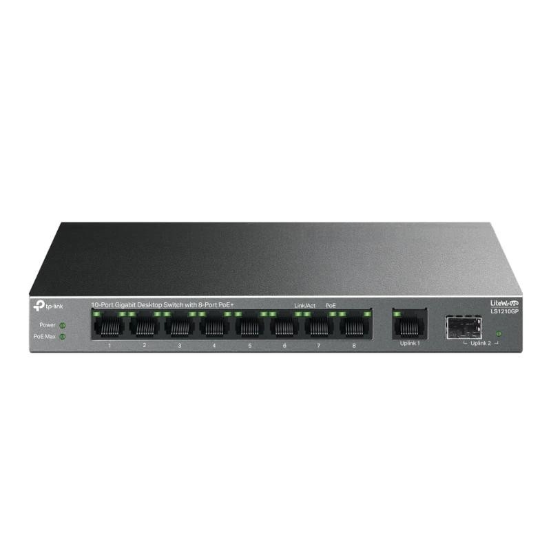 TP-Link LiteWave LS1210GP switch No administrado Gigabit Ethernet (10/100/1000) Energía sobre Ethernet (PoE) Negro