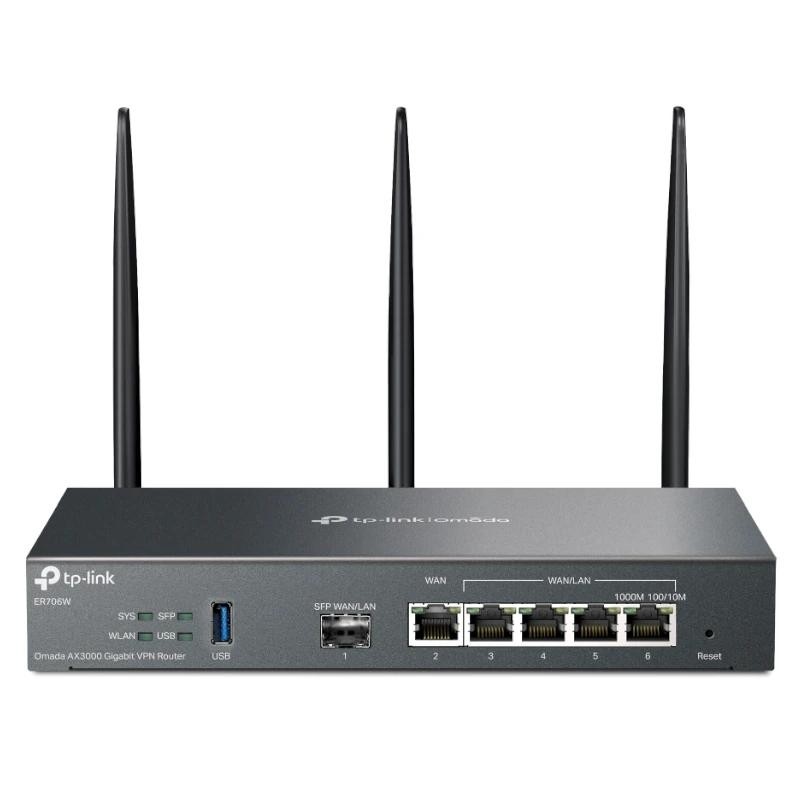 TP-Link Omada ER706W router inalámbrico Gigabit Ethernet Doble banda (2,4 GHz / 5 GHz) Negro