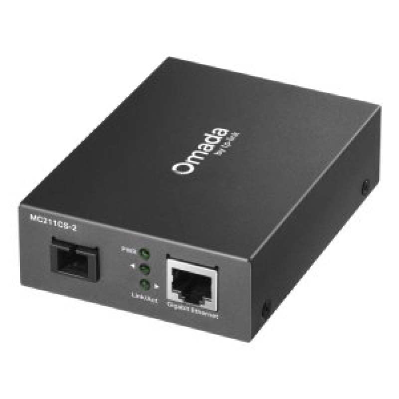 TP-Link Omada MC211CS-2 convertidor de medio 1000 Mbit/s 1310 nm Monomodo Negro