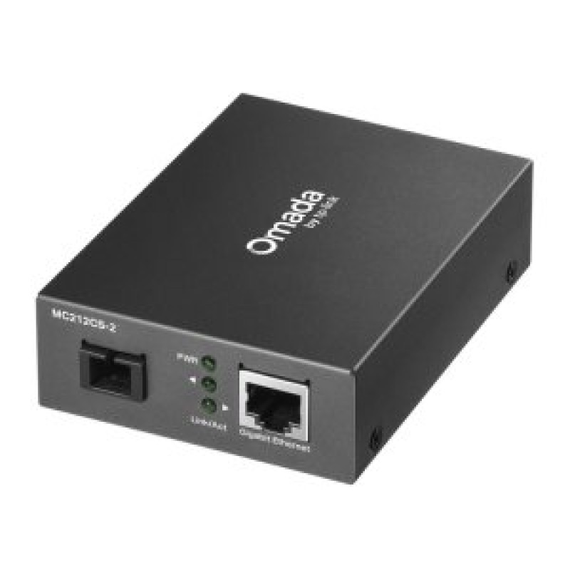 TP-Link Omada MC212CS-2 convertidor de medio 1000 Mbit/s 1550 nm Monomodo Negro