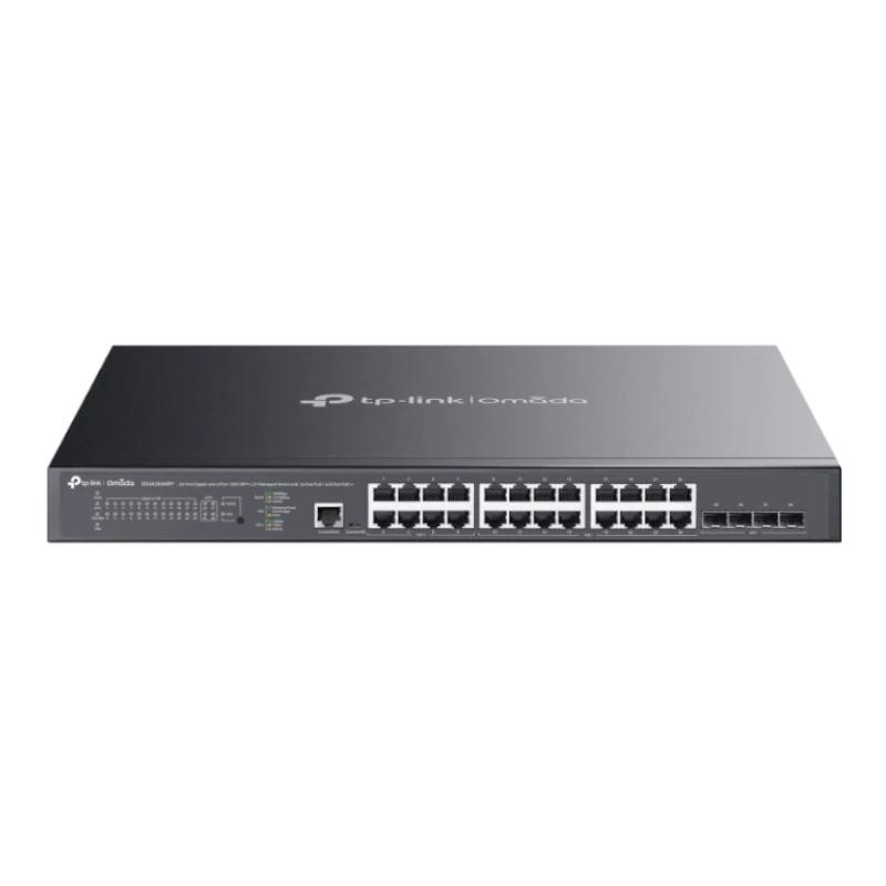 TP-Link Omada SG3428XMPP switch Gestionado L2+ Gigabit Ethernet (10/100/1000) Energía sobre Ethernet (PoE) 1U Negro