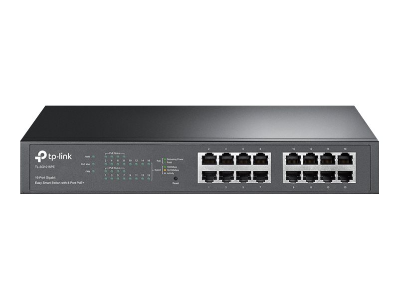 TP-Link TL-SG1016PE - conmutador - 16 puertos - inteligente - montaje en rack