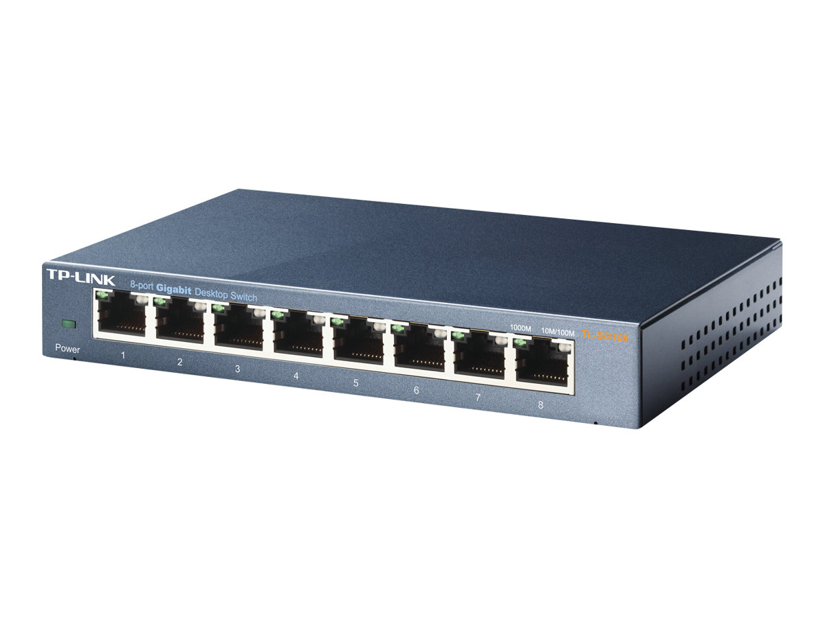 TP-Link TL-SG108 8-port Metal Gigabit Switch - conmutador - 8 puertos - sin gestionar