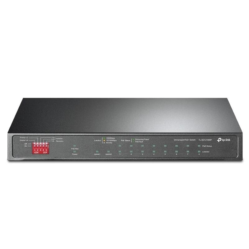 TP-Link TL-SG1210MP switch No administrado Gigabit Ethernet (10/100/1000) Energía sobre Ethernet (PoE) Negro