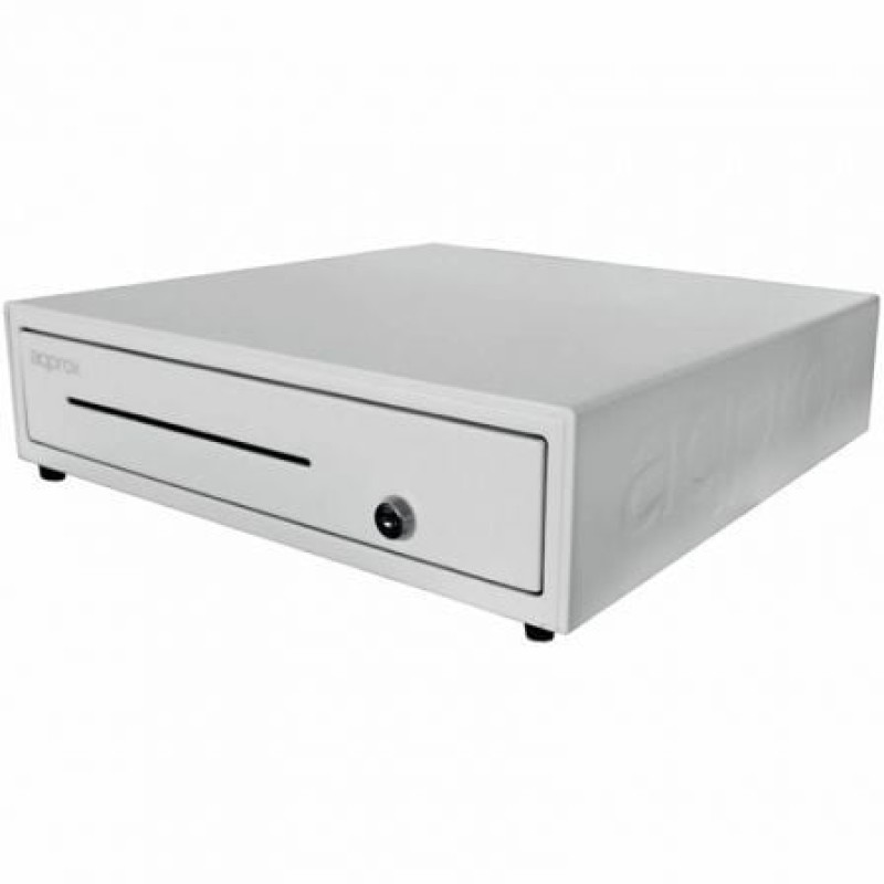 TPV CAJON PORTAMONEDAS APPROX APERTURA MANUAL Y AUTOMATICA COLOR BLANCO