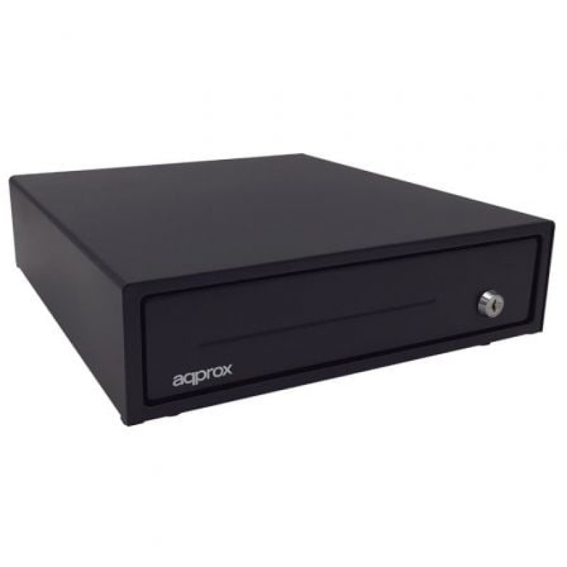 TPV CAJON PORTAMONEDAS COMPACTO APPROX APPCASH33 BLACK 33x36 APERTURA MANUAL Y AUTOMATICA COLOR NEGR