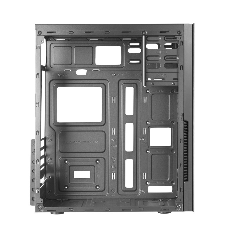 Tacens 2INITIOX, Caja PC Semitorre ATX, Ventilador 12cm, Frontal Aluminio Pulido, Negro