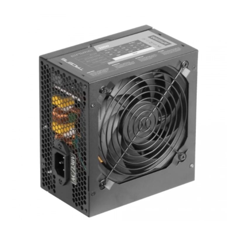 Tacens Anima APIII500, Fuente Alimentación PC ATX 500W, Tecnología SMD 85% Bronze 12V, Ventilador Ultra-silencioso 12cm, Negro, 500 W, 200 - 240 V,
