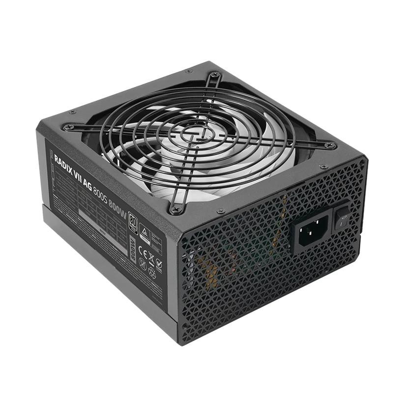 Tacens RADIX VII AG 800S, Fuente Alimentación PC ATX 800W, 10 Años Garantía, 80Plus Silver, 87% Eficiencia, Tecnologías SMD y DC-DC, Ventilador AI
