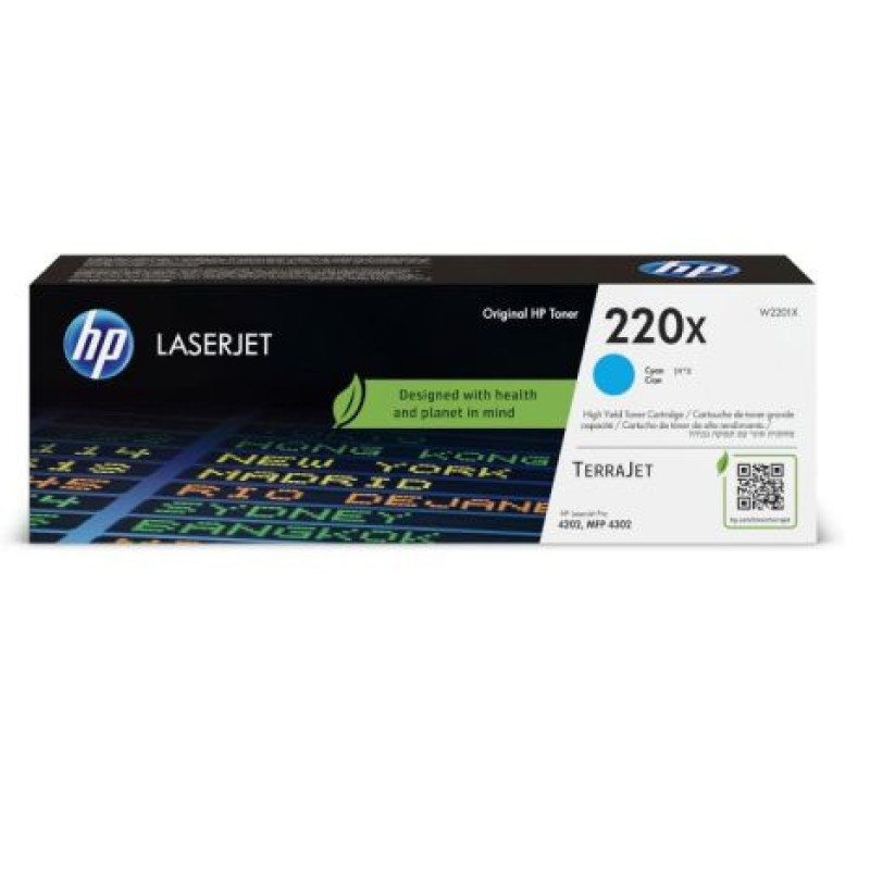 Toner HP #220X cyan Color Ljet Pro 4202 4302  Terrajet 5.500p.