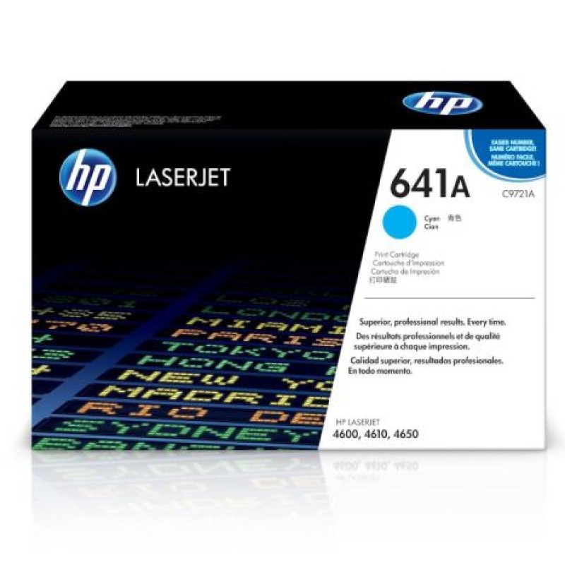 Toner Original HP 641A Cian - C9721A-REF Embalaje Antigua [PAG-8000]