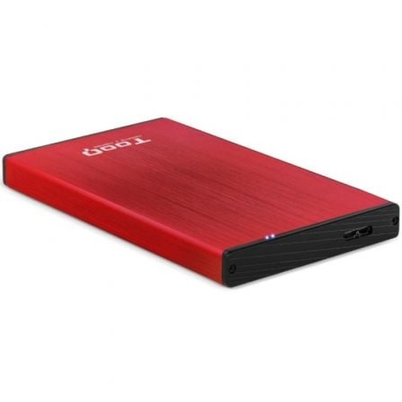 TooQ TQE-2527R caja para disco duro externo Caja de disco duro (HDD) Negro, Rojo 2.5"