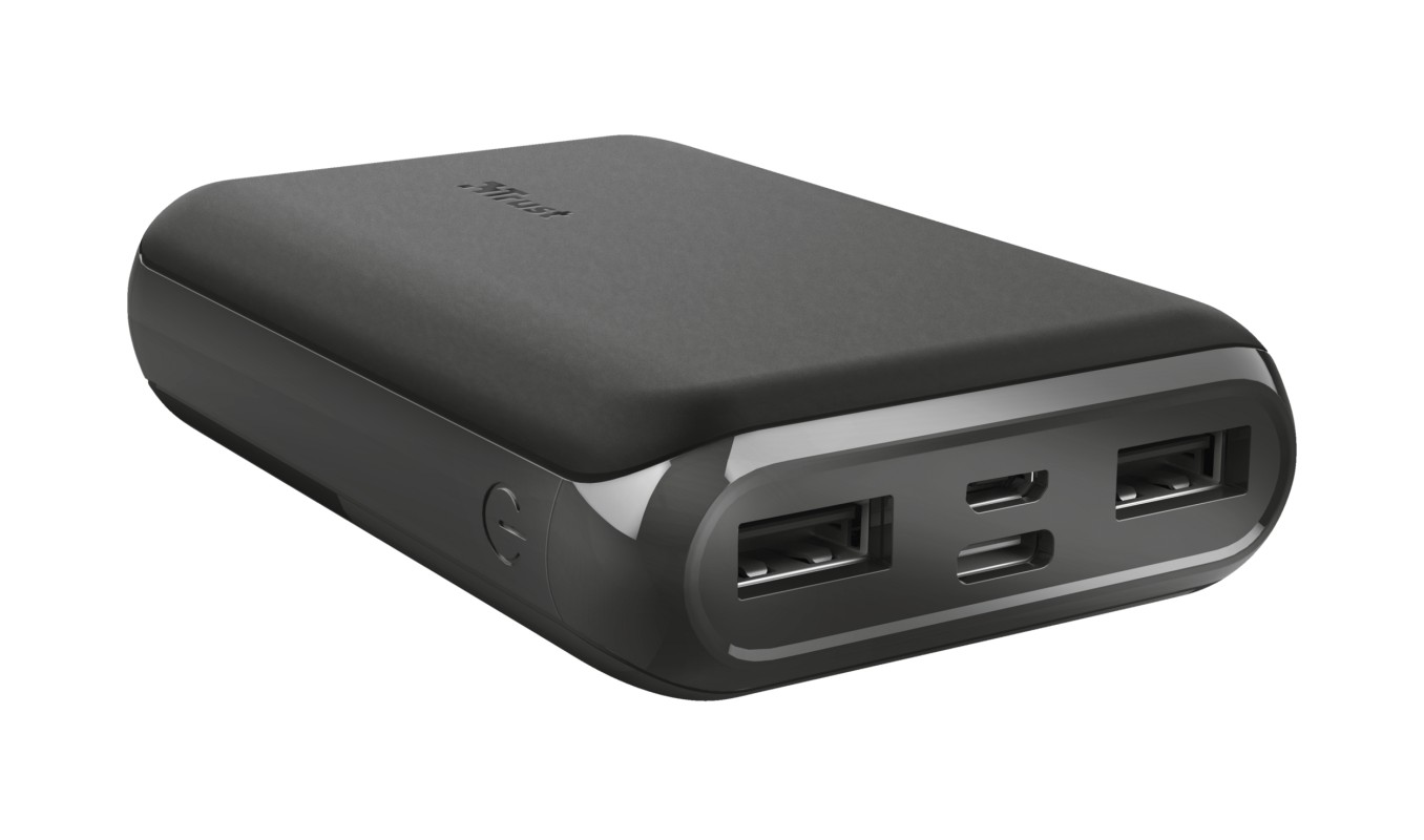 Trust 23769 batería externa Polímero de litio 10000 mAh Negro