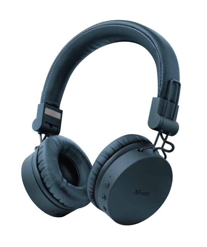 Trust 23908 auricular y casco Inalámbrico y alámbrico Auriculares Diadema Música MicroUSB Bluetooth Azul