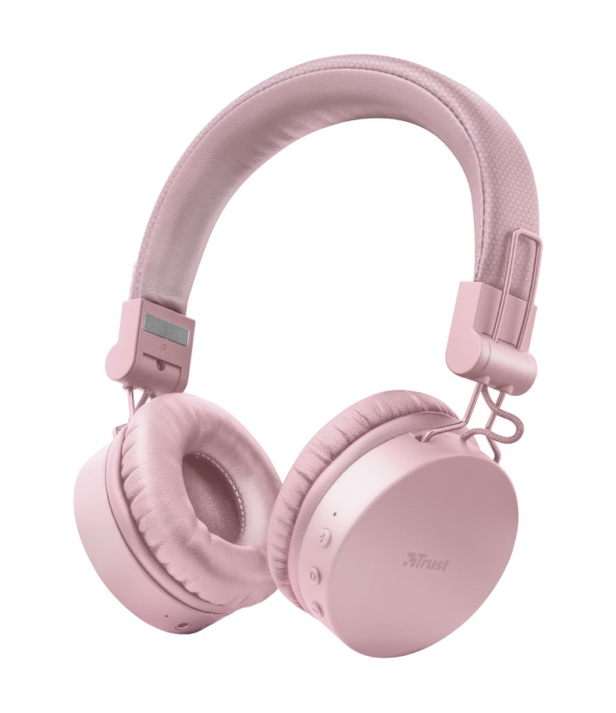 Trust 23910 auricular y casco Inalámbrico y alámbrico Auriculares Diadema Música MicroUSB Bluetooth Rosa