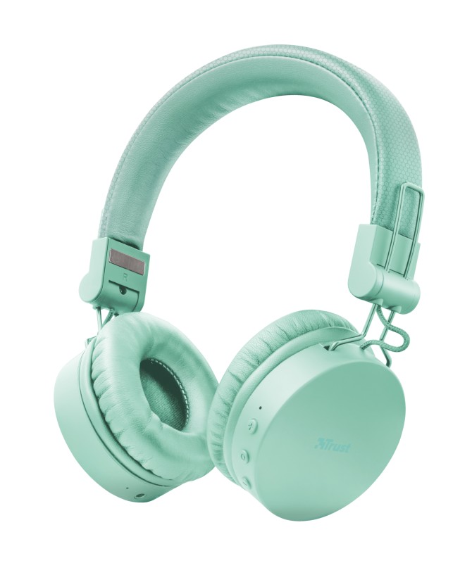 Trust 23912 auricular y casco Inalámbrico y alámbrico Auriculares Diadema Música MicroUSB Bluetooth Turquesa