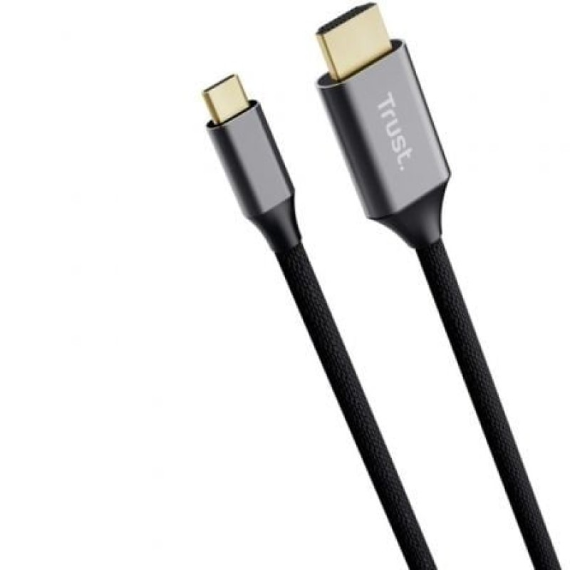Trust 25630 cambiador de género para cable USB-C HDMI Negro, Plata
