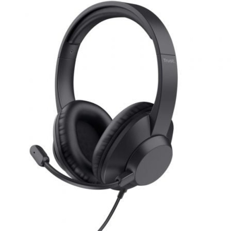 Trust Ayda Max USB Auriculares Alámbrico Diadema Oficina/Centro de llamadas USB Type-C / USB Type-A Negro
