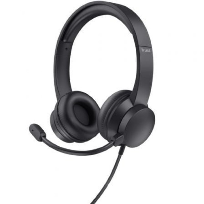 Trust HS-150 Auriculares Alámbrico Diadema Oficina/Centro de llamadas Negro
