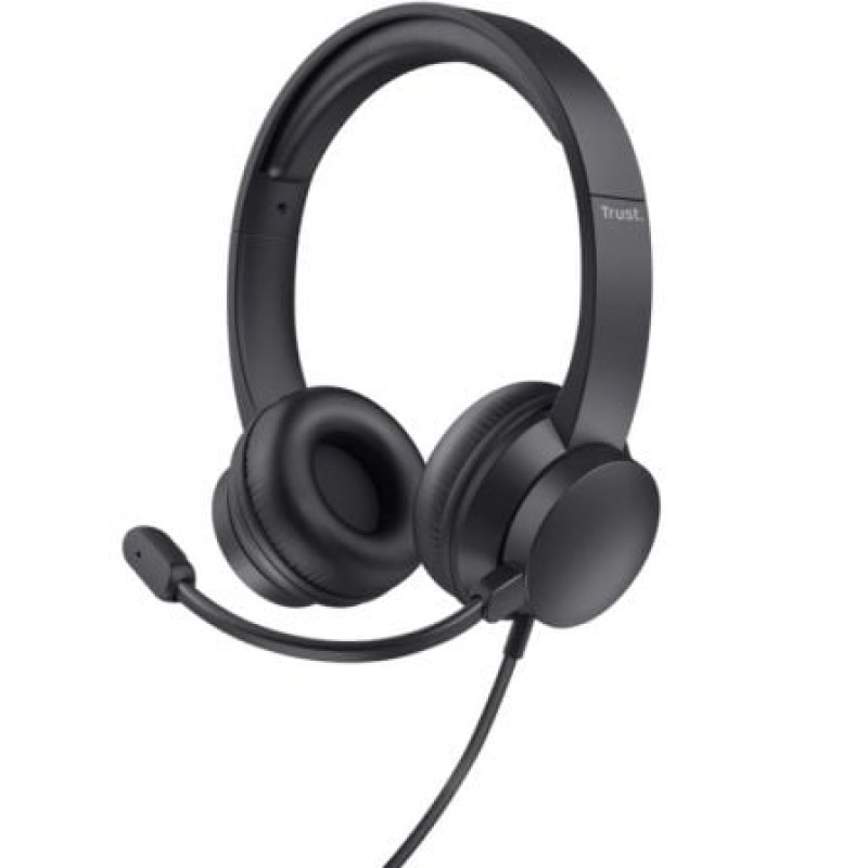Trust HS-201 Auriculares Alámbrico Diadema Oficina/Centro de llamadas USB tipo A Negro