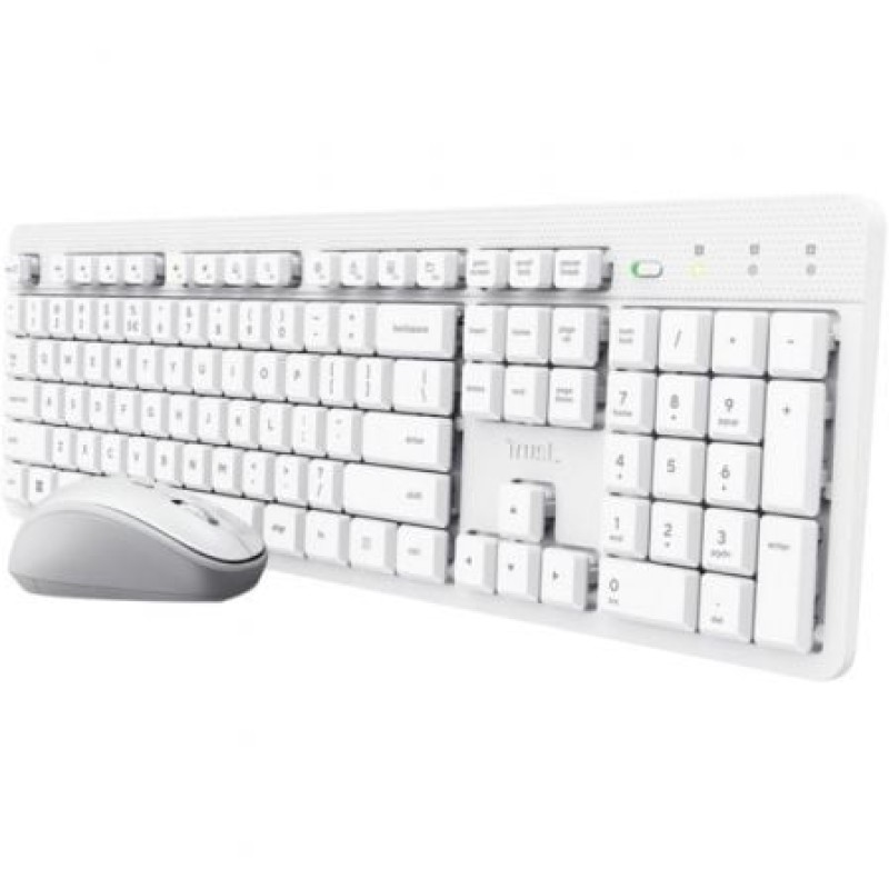 Trust Ody II Wireless teclado Ratón incluido Hogar / Oficina RF inalámbrico QWERTY Español Blanco