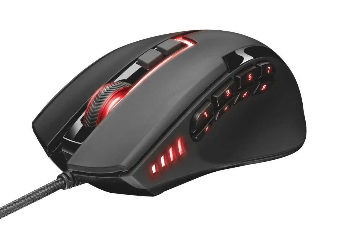 Trust Sikanda GXT 164 MMO ratón mano derecha USB tipo A Óptico 5000 DPI