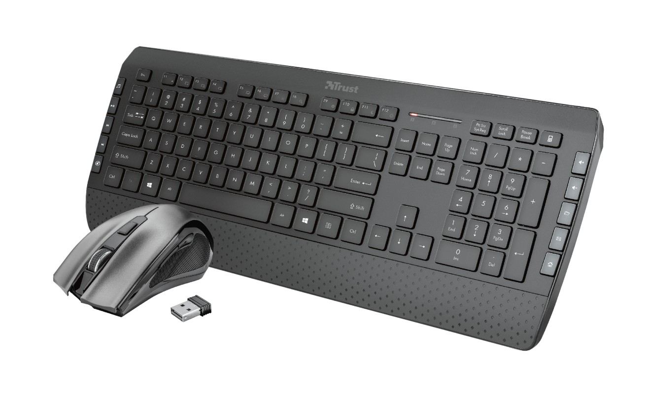 Trust Tecla-2 teclado RF inalámbrico QWERTY Español Negro