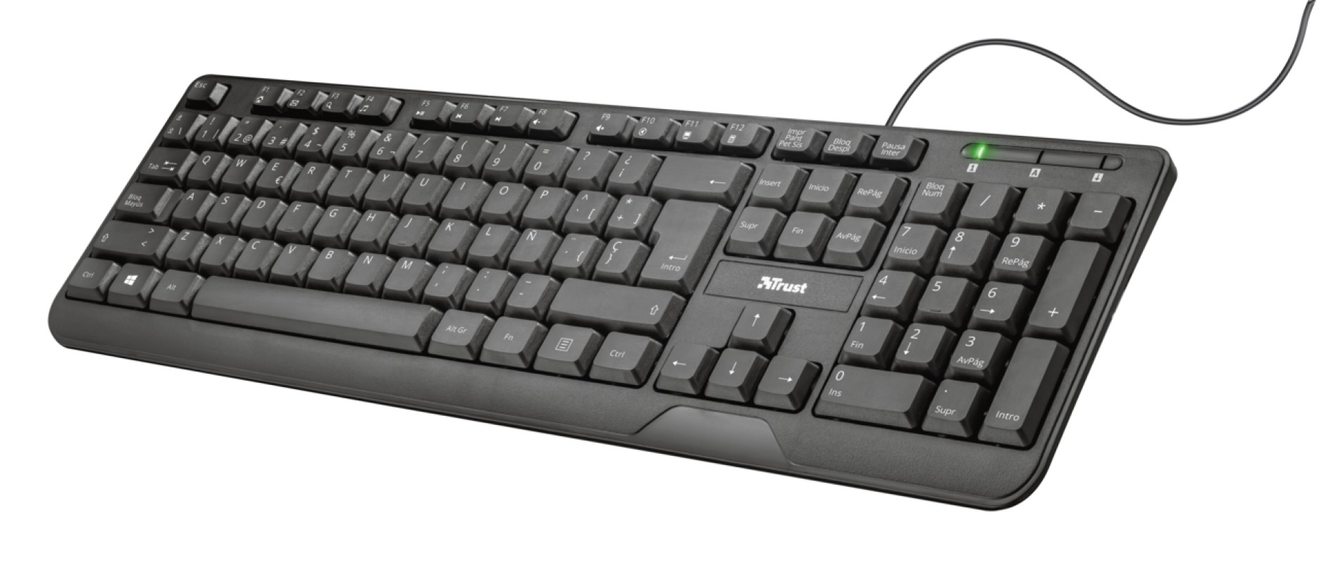 Trust Ziva teclado USB Español Negro