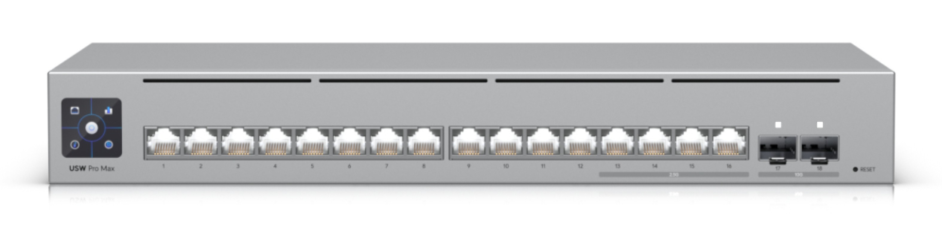 Ubiquiti Pro Max 16, L3, 2.5G Ethernet (100/1000/2500), Montaje en rack, 1U