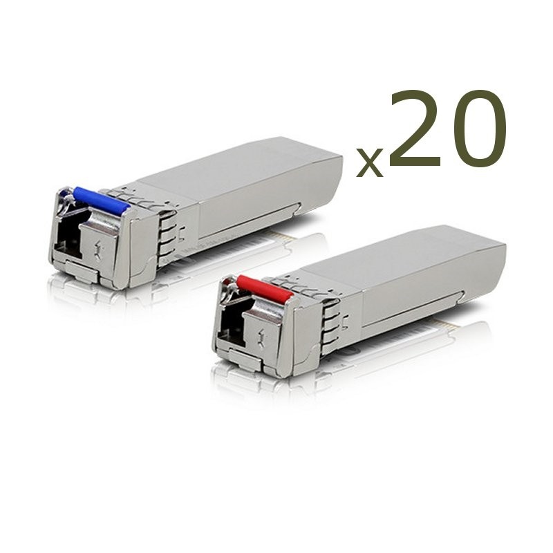 Ubiquiti U Fiber Single-Mode - par de transceptores rojo y azul - módulo de transceptor SFP+ - 10 GigE