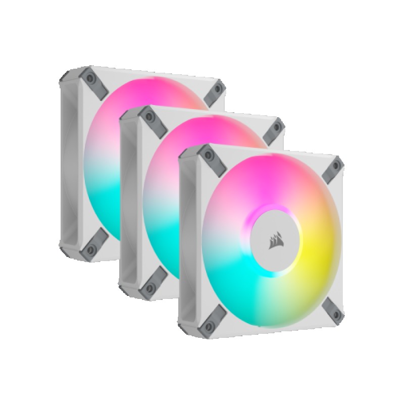 VENTILADOR CAJA ADICIONAL 12X12 CORSAIR AF120 ELITE  RGB BLANCO PACK 3 UNIDADES