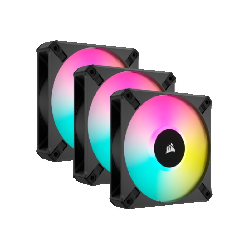VENTILADOR CAJA ADICIONAL 12X12 CORSAIR AF120 ELITE RGB NEGRO PACK 3 UNIDADES
