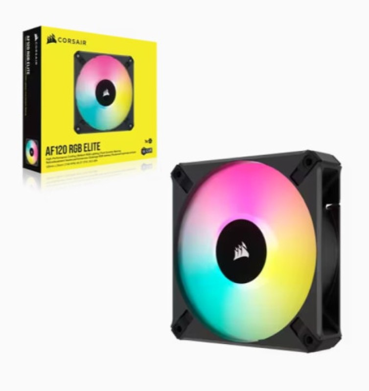 VENTILADOR CAJA ADICIONAL 12X12 CORSAIR AF120 ELITE RGB NEGRO