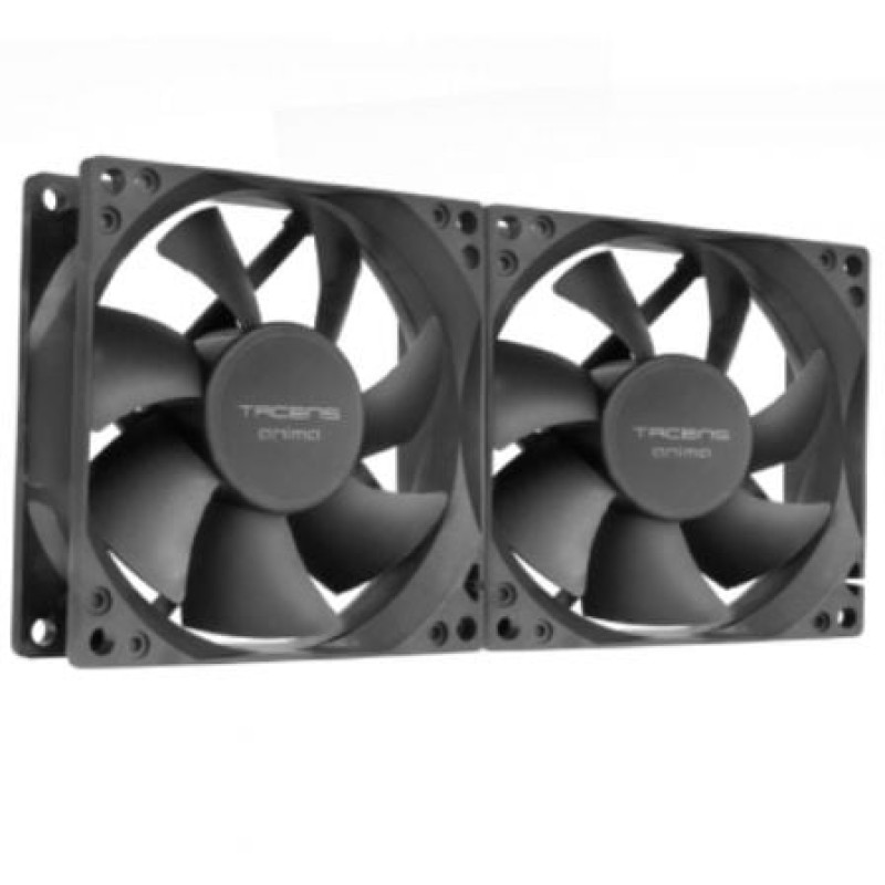 VENTILADOR INTERNO TACENS ANIMA AF8X2 8x8 BAJO RUIDO 12dB, FLUXUS BEARING PACK  2 NEGRO