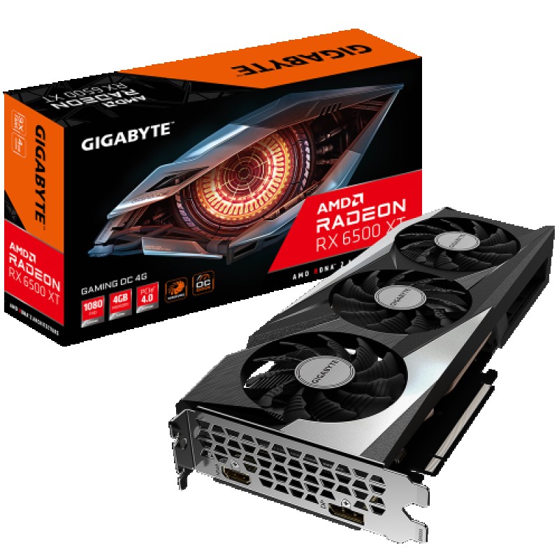VGA AMD RADEON RX 6500 XT GAMING OC 4GB GIGABYTE 4GB GDDR6/1XHDMI, 1XDP