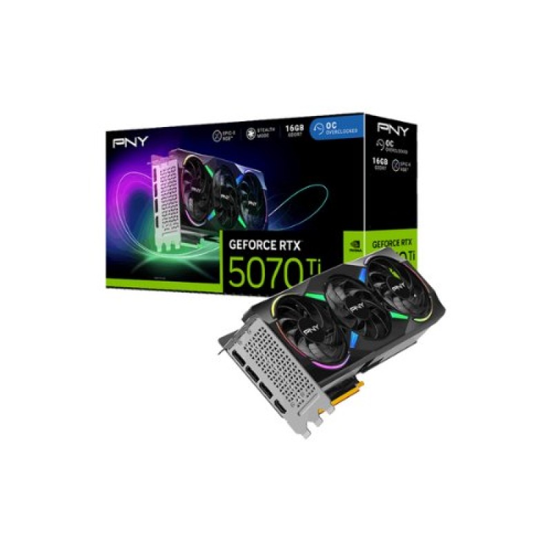VGA PNY GEFORCE RTX 5070 TI ARGB OC 16GB DDR7 3xDP 1xHDMI 2.3 GHz CUDA 8960 256BIT 300W