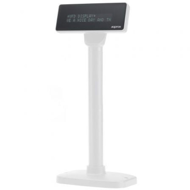 VISOR TPV PARA CLIENTE 40 CARACTERES (20 COLUMNAS x 2 LINEAS) COLOR BLANCO APPVFD01WH