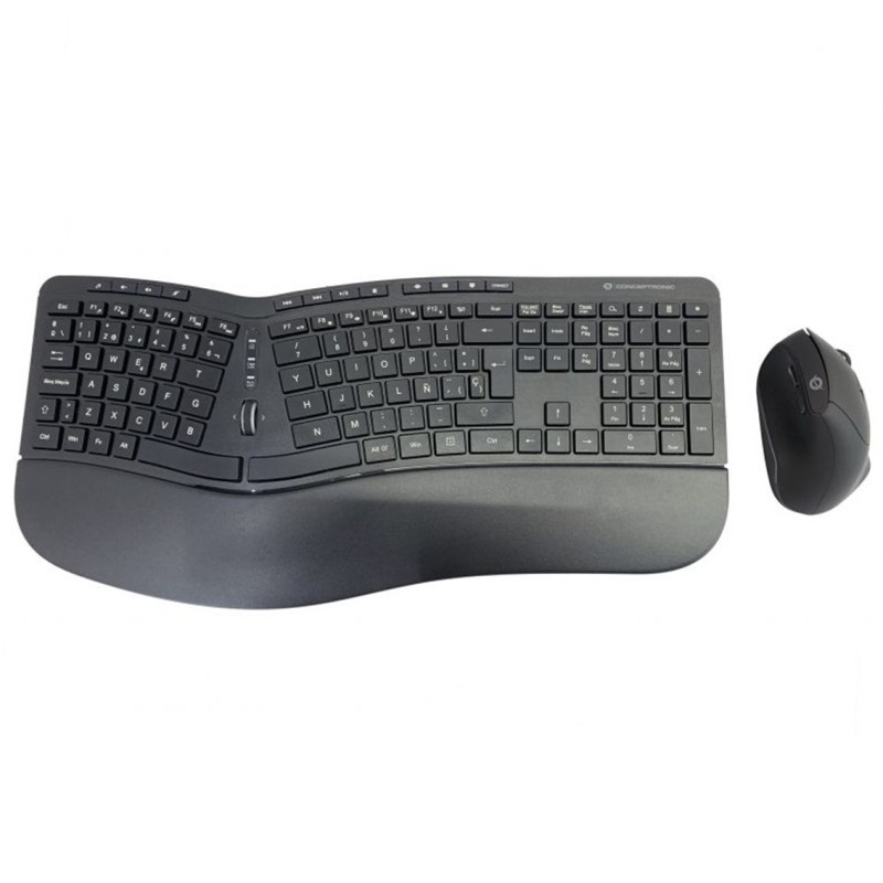 (km0) Pack Teclado Y Mouse Wireless Ergonomico Conceptronic Orazio02